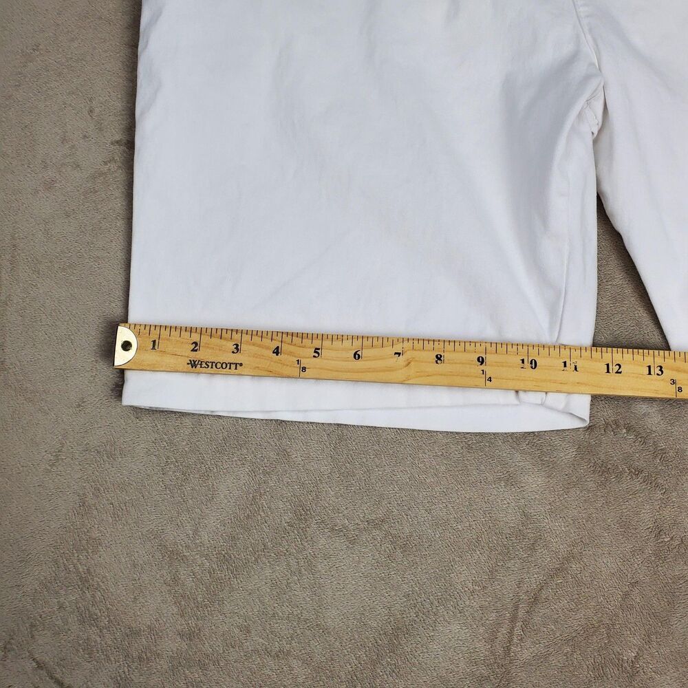 Plugg Flex Shorts Mens 40 Measured White Flat Front Stretch Chino Summer - Picture 9 of 10